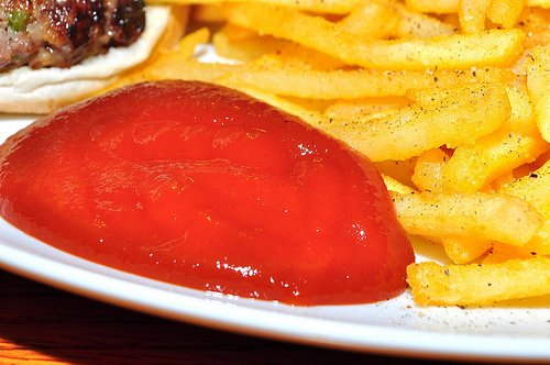 Ketchup and fries