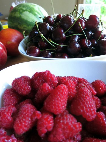 Raspberries and other fruit