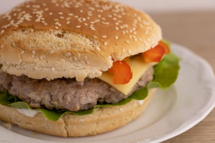 Burger closeup