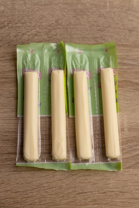 Cheese sticks before freezing