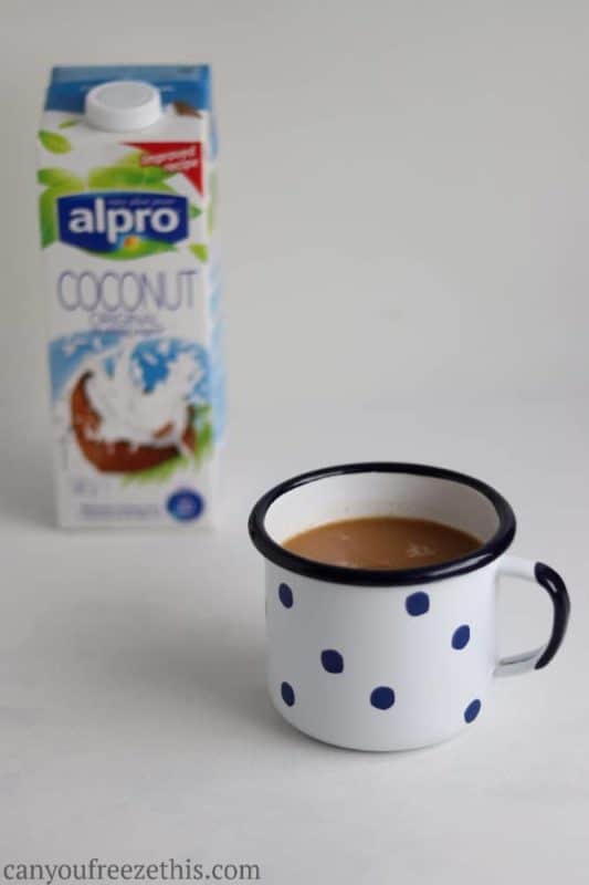 Coffee with coconut milk