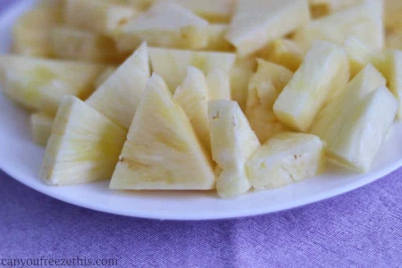 Cut pineapple chunks