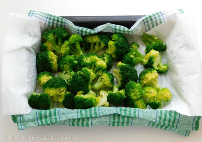 Drying broccoli