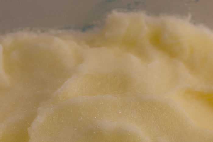 Nahaufnahme des gefrorenen griechischen Joghurts