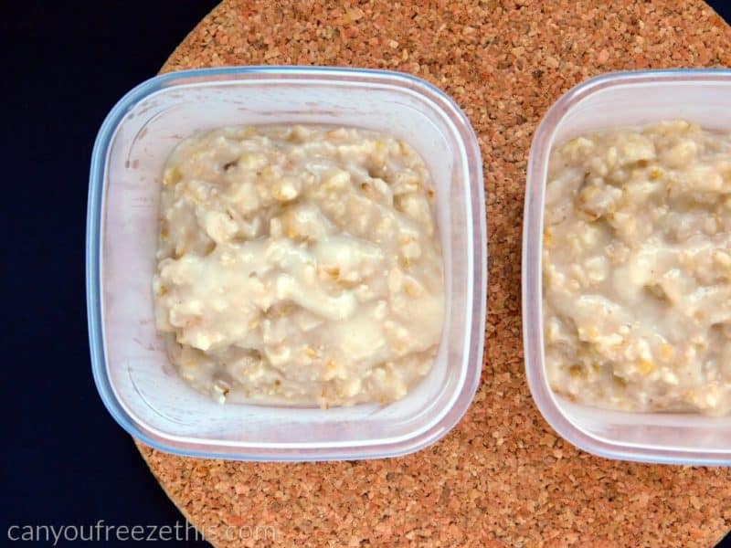 Oatmeal in containers