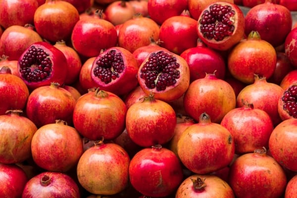 Pomegranates in farmers market