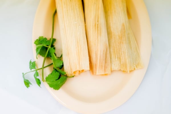 Tamales on a plate